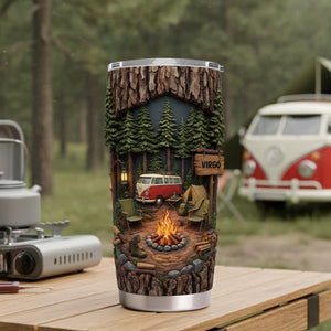 Campfire Adventure 20oz Tumbler - Personalized Gift For Camping Lovers 05KILU301225-Homacus