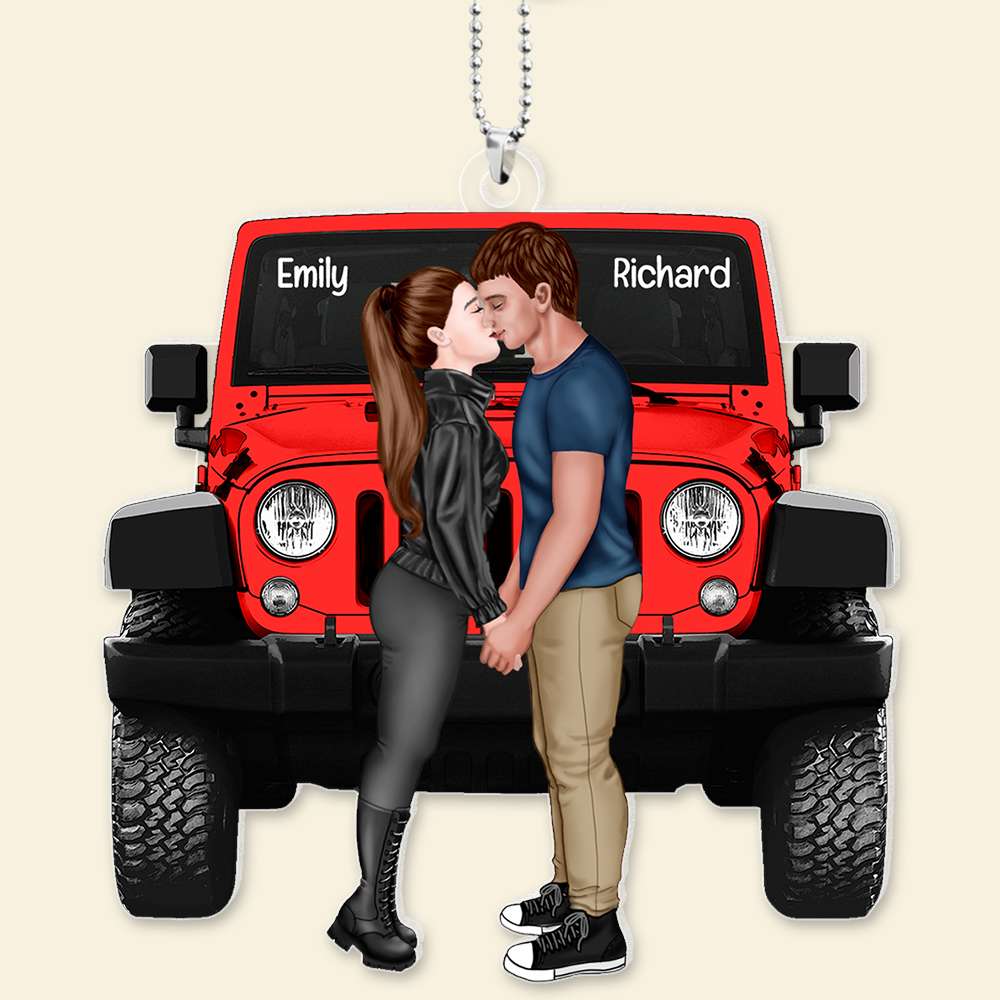 Personalized Gifts For Couple Car Ornament 03OHQN130624HH-Homacus