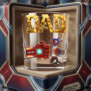 Dad The Legend Glass Mug - Personalized Gifts For Dad 03OHTA080526-Homacus