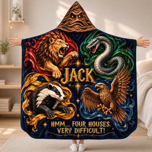 Fantasy School Hood Blanket - Personalized Gifts For Fans Wearable Blanket Hoodie 04HADH211026-Homacus