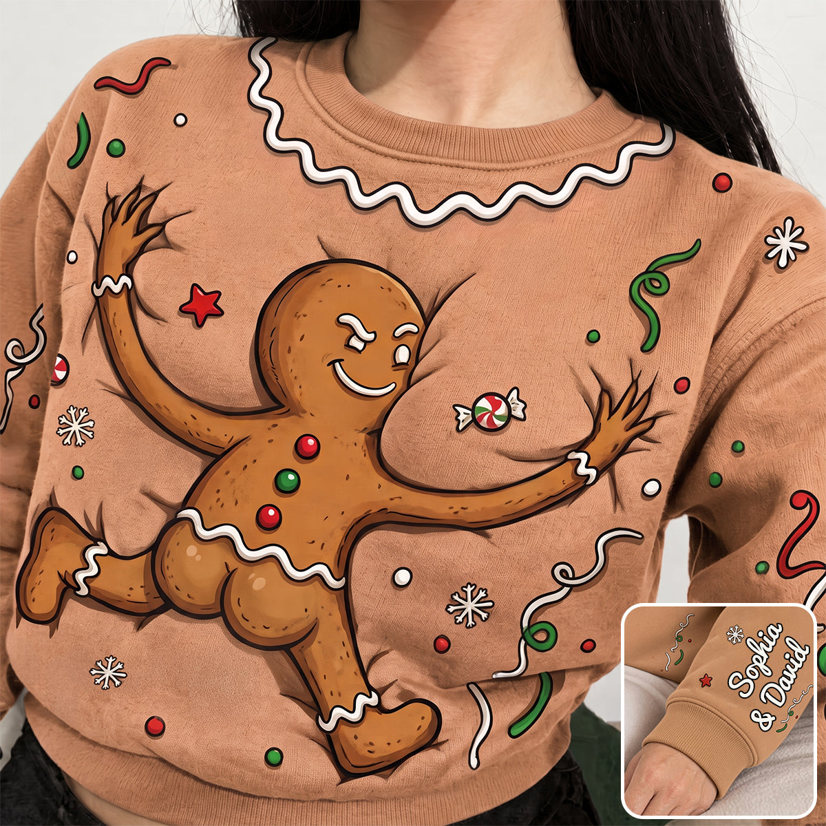 Funny Gingerbread 3D Shirt - Personalized Gifts For Christmas 01hutn091026-Homacus