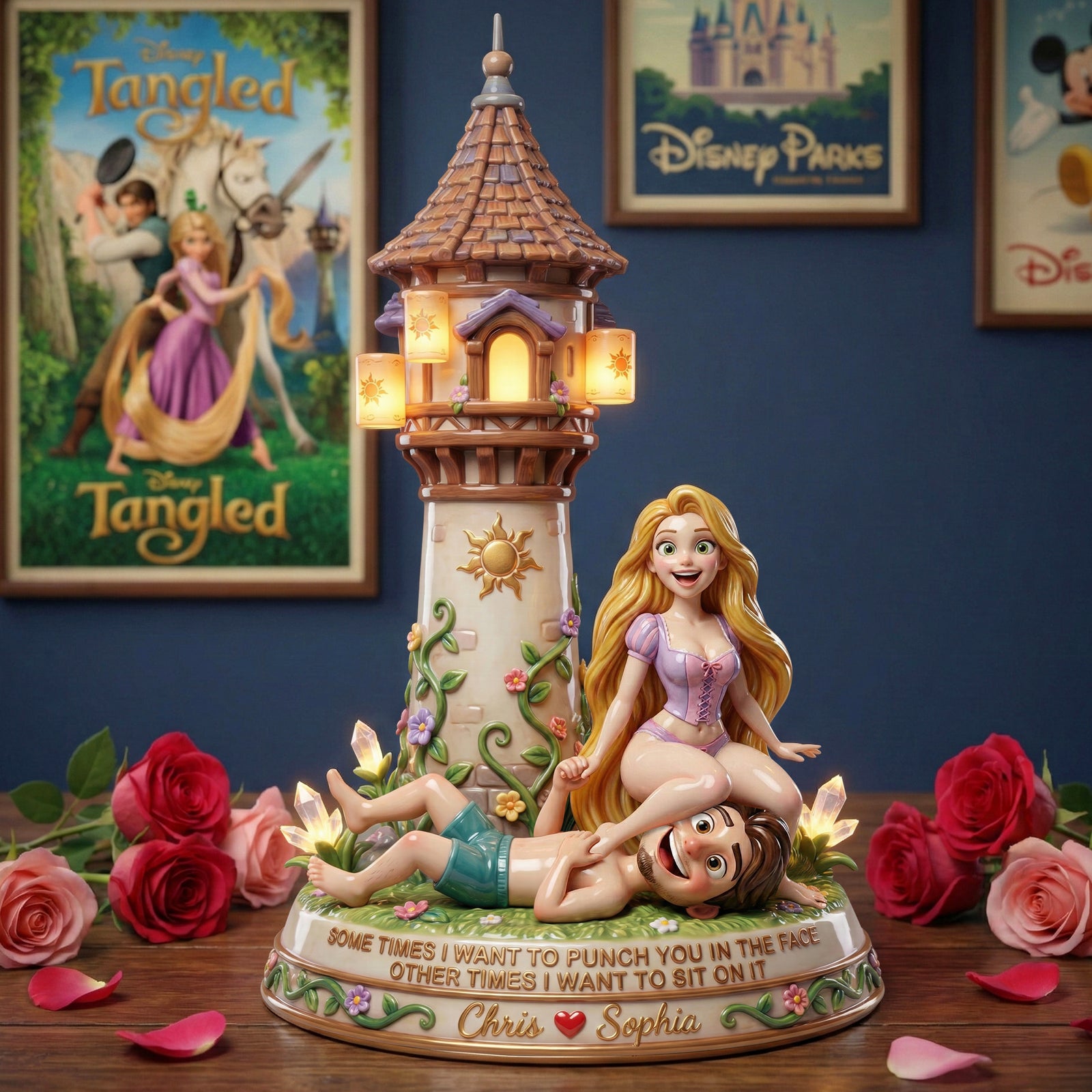 Playful Love Story Acrylic Plaque - Personalized Gifts For Couple 06QHQN230126-Homacus