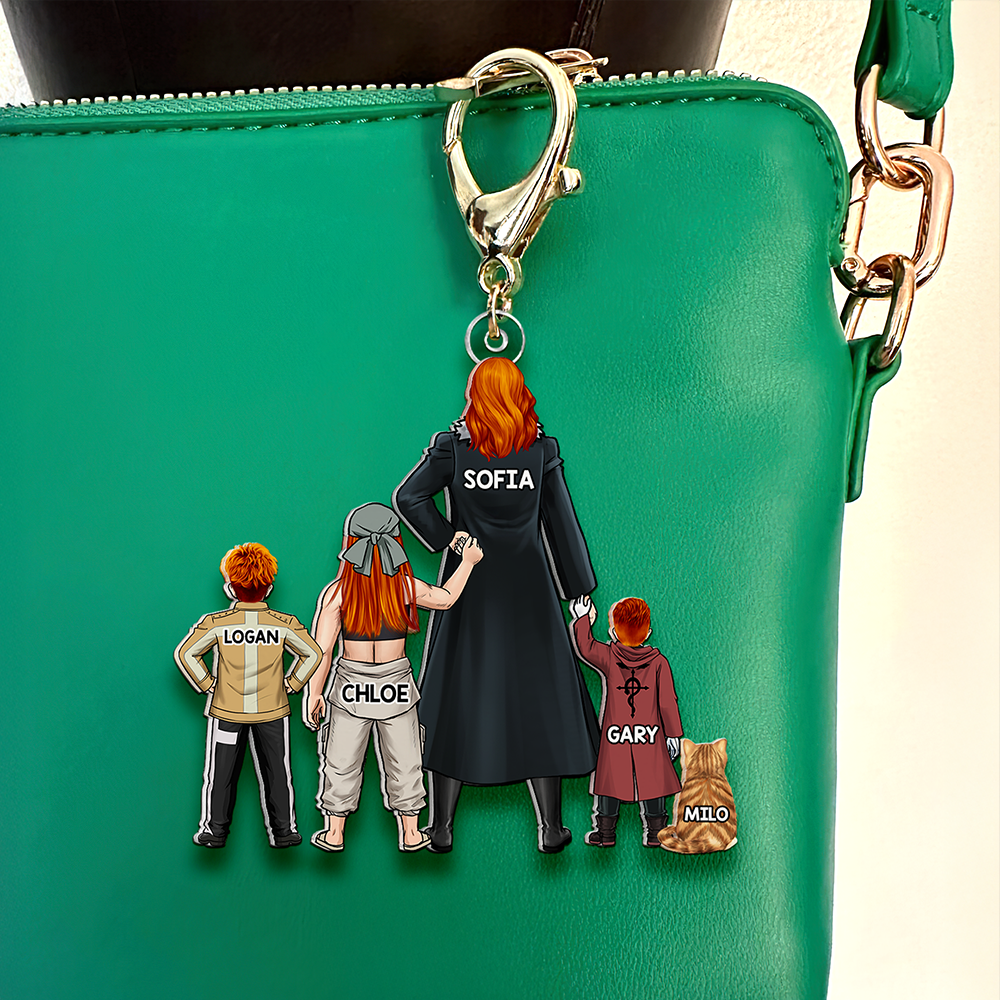 Personalized Gifts For Mom Keychain Mom And Kids 06QHHU220225HH-Homacus