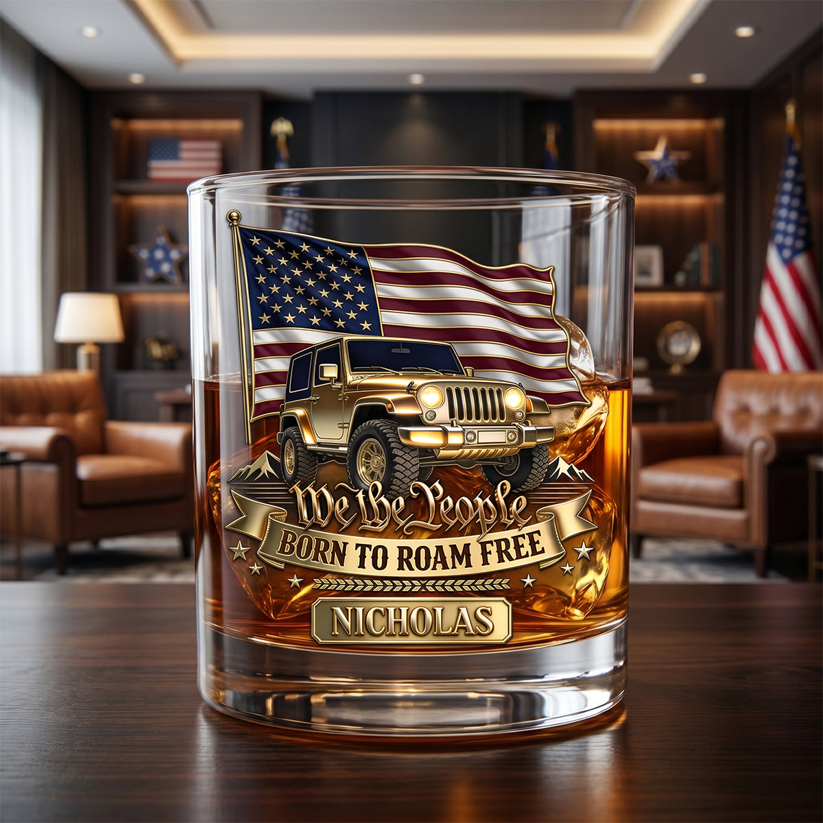 Proud Off-road Journey x Celebrated America 250th Anniversary Drinking Glass - Personalized Gifts For Off-road Lovers 01pgdh150626-Homacus
