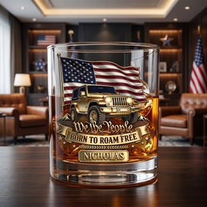 Proud Off-road Journey x Celebrated America 250th Anniversary Drinking Glass - Personalized Gifts For Off-road Lovers 01pgdh150626