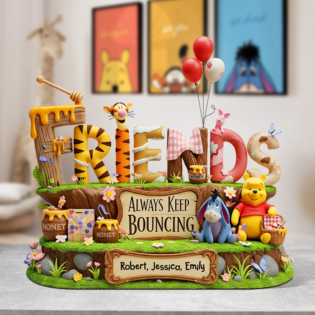 Cartoon Friends Acrylic Plaque - Personalized Gifts For Friends 02OHPU040625-Homacus