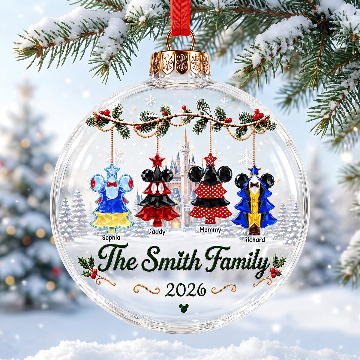 Lovely Snowball Acrylic Ornament - Personalized Christmas Gifts For Family 04ohqn040926