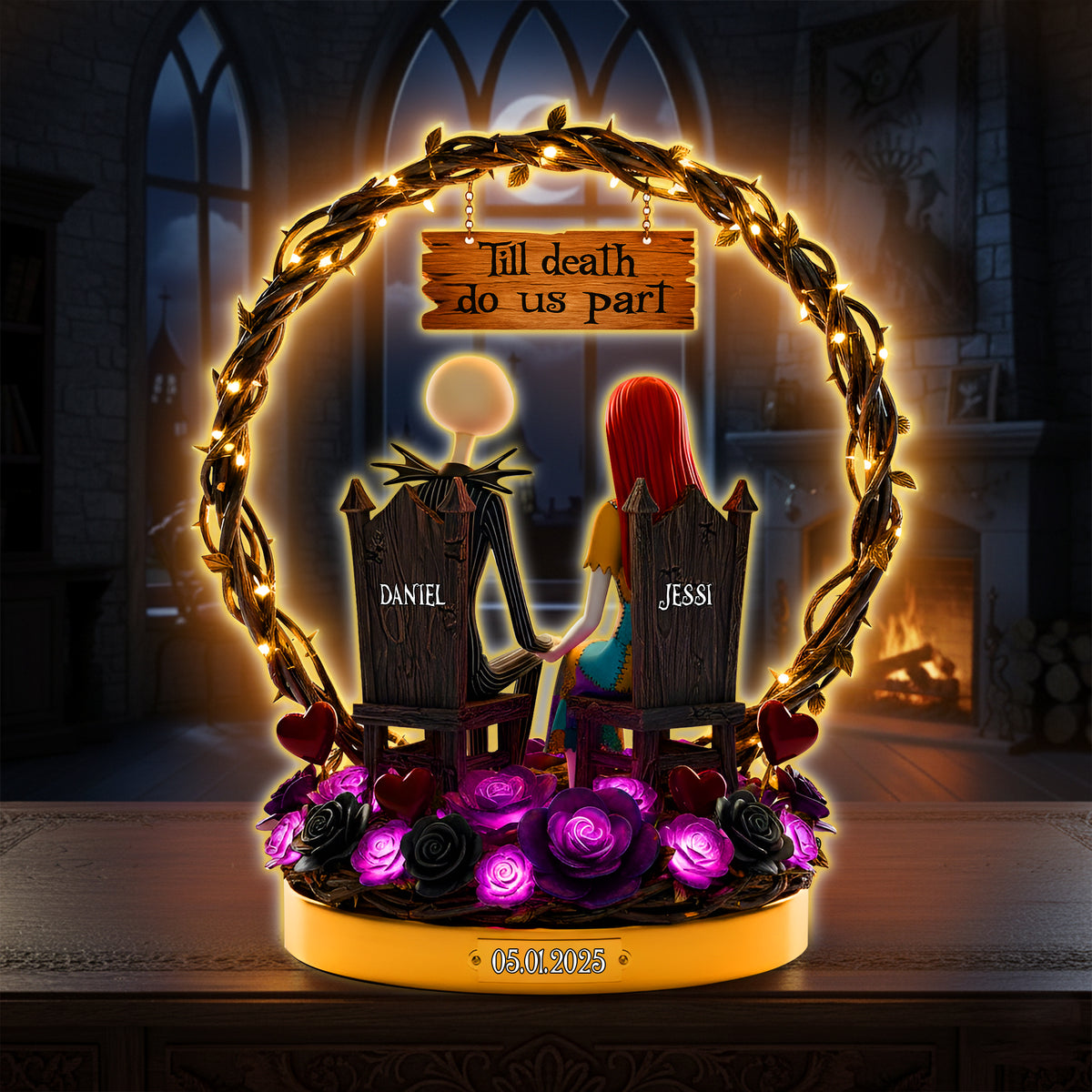 Dark Romance Couple Light Box - Personalized Gift For Couples 04TOLU101125-Homacus