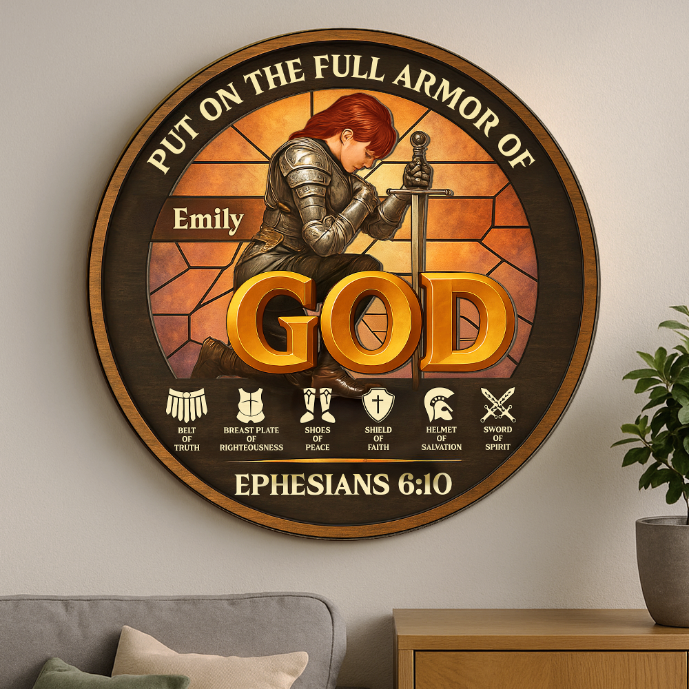 Personalized Woman Warrior of God Put On The Full Armor Of God Ephesians 6-10 01hupu060625-Homacus