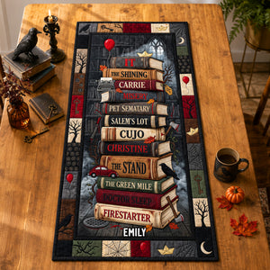 Creepy Reading Nook Quilted Table Runner Personalized Gifts For Book Lovers 05NADH120826