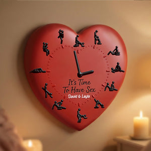 Love Position Hanging Wall Clock - Personalized Gifts For Couples 01namg261225-Homacus