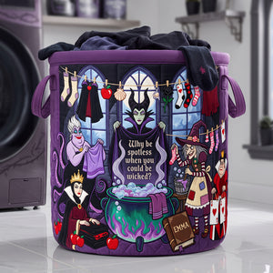 Villains Doing Laundry Quilted Laundry Basket - Personalized Gifts 04hata180726-Homacus