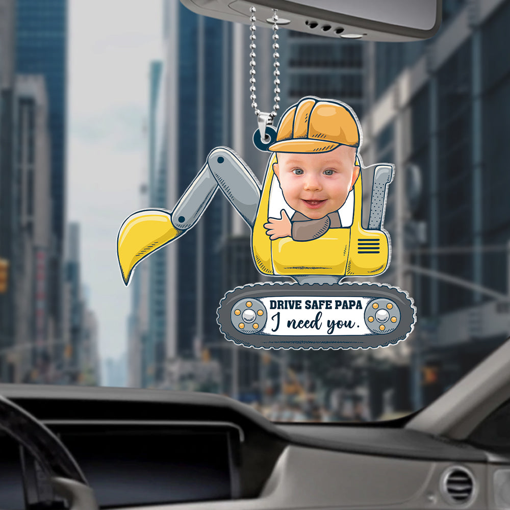 Custom Photo Gifts For Dad Car Ornament I Need You-Homacus