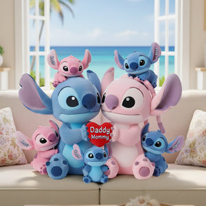 Blue Alien Family Shaped Pillow - Personalized Gifts For Family 01OHLU151125-Homacus