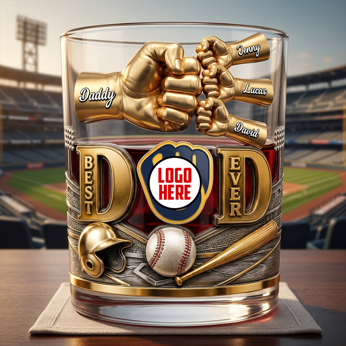 Best Legend Dad Ever Whiskey Glass - Personalized Gifts For Dad 02NATN220526-Homacus