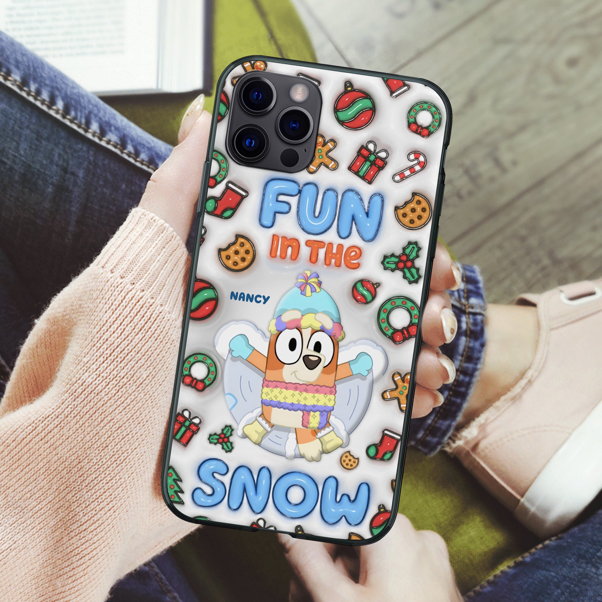 Personalized Gifts For Cartoon Fan Phone Case, Fun In The Snow 02KAPU160724-Homacus