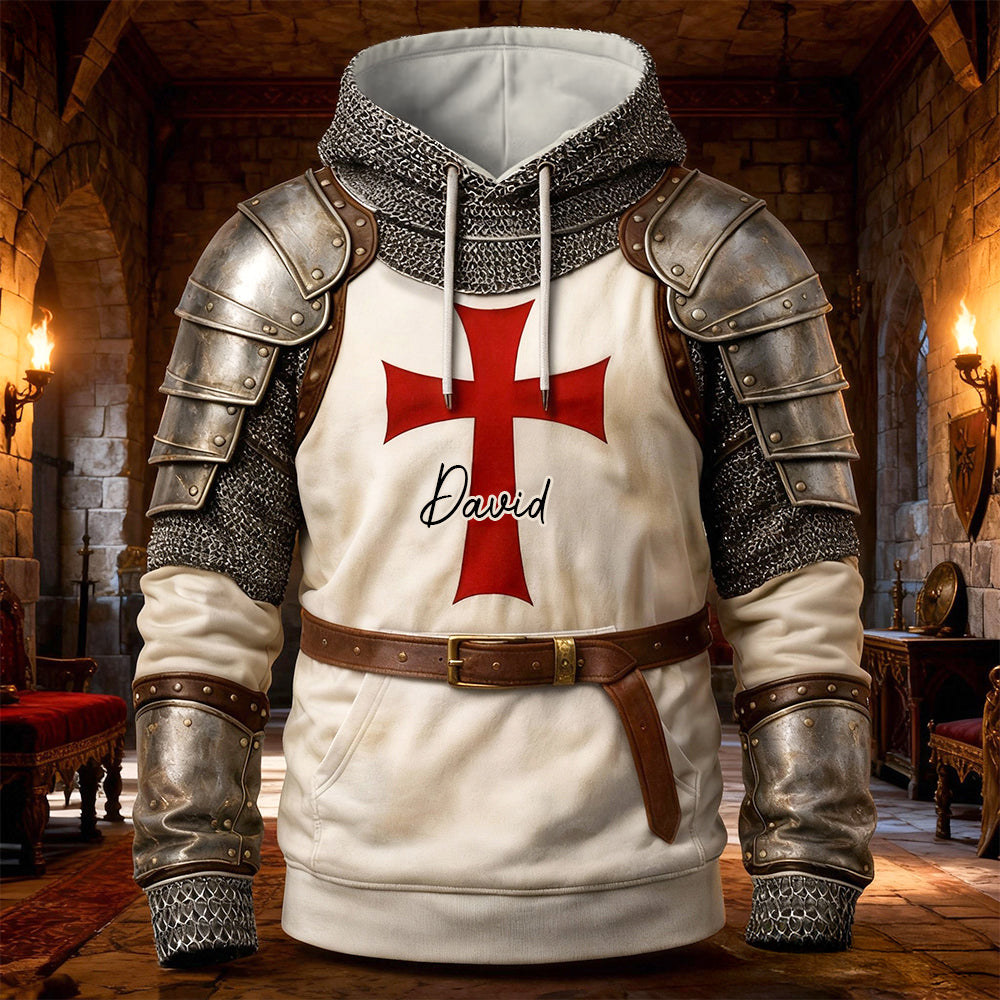 Knights Templar & Jesus 3D Hoodie - Personalized Gifts For Christians Warrior 01hutn271225-Homacus