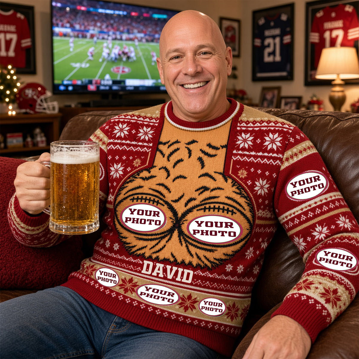 Funny Hairy Chest 3D Knitted Ugly Sweater - Personalized Gifts For Sport Lovers 03ohlu011026