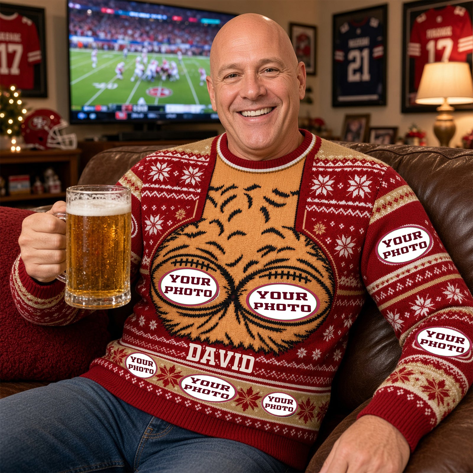 Funny Hairy Chest 3D Knitted Ugly Sweater - Personalized Gifts For Sport Lovers 03ohlu011026-Homacus