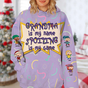 Personalized Gift For Grandma, Grandma Is My Name Spoiling Is My Game 3D Sweater 01TOLU281024HG-Homacus