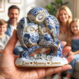 Protective Owl Mom Plaque - Personalized Gifts For Moms 01QHQN130326-Homacus