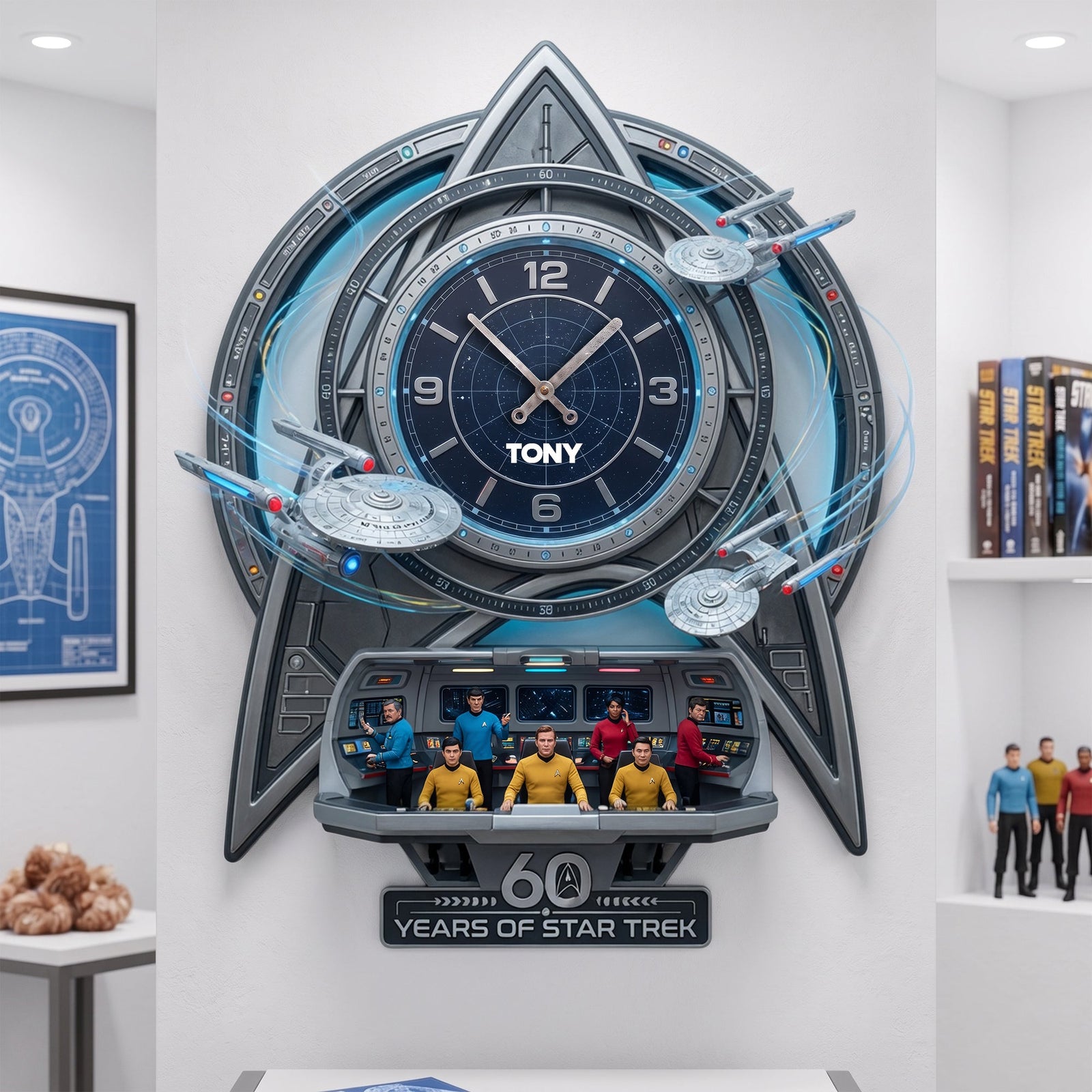 60 Years Of Cosmic Voyage Wall Clock - Personalized Gifts 06tylu180726-Homacus