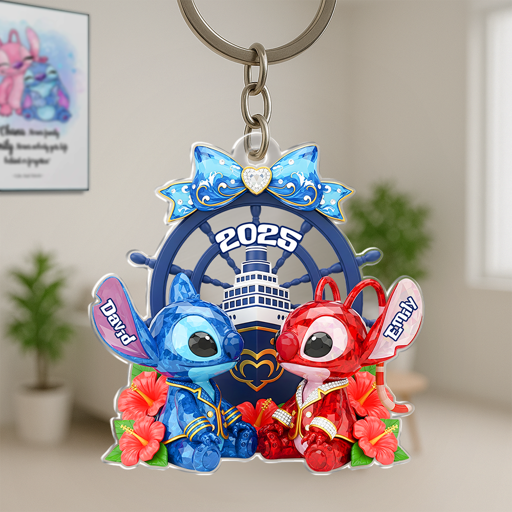 Cruise Ship Couple Acrylic Keychain - Personalized Gifts For Couples 07NAPU280525-Homacus