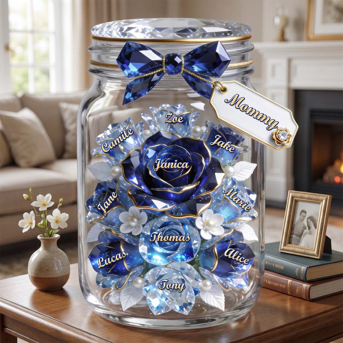 Mom Jar Of Flowers Acrylic Plaque - Personalized Gifts For Mother 01pgdh110426-Homacus