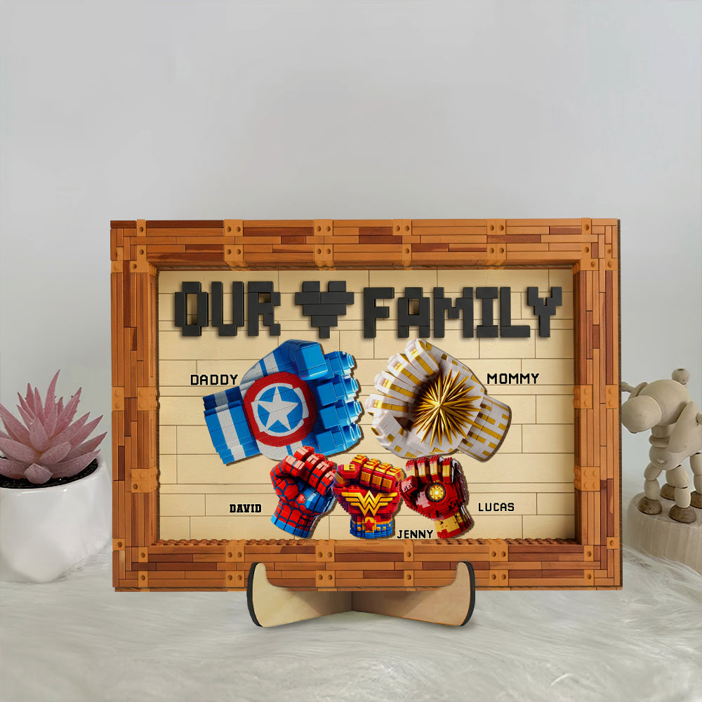Fist Bump Personalized Gifts For Family Wood Sign 03ohtn140725-Homacus