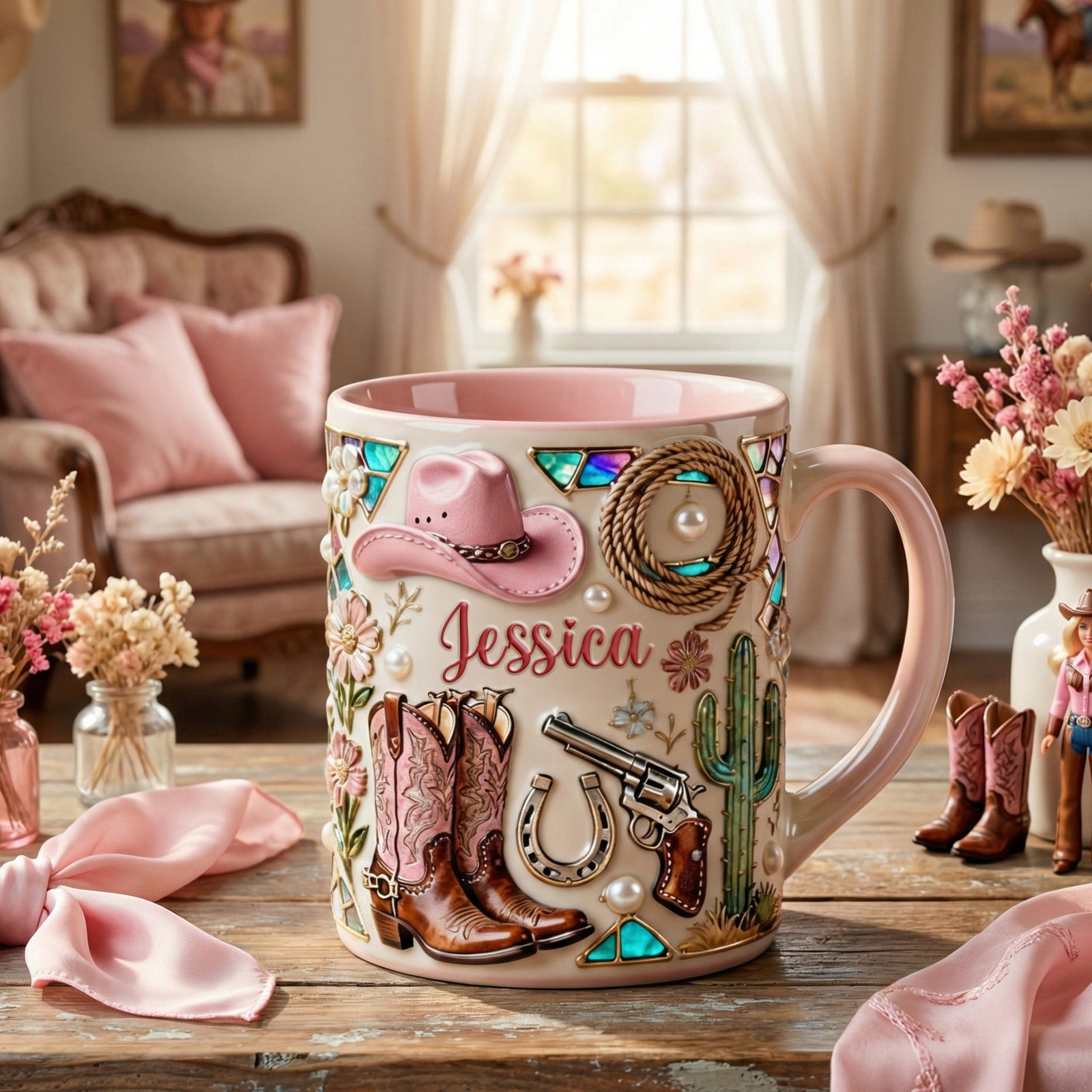 Cowgirl Accent Mug - Personalized Gifts For Cowgirl 05hymg230126-Homacus