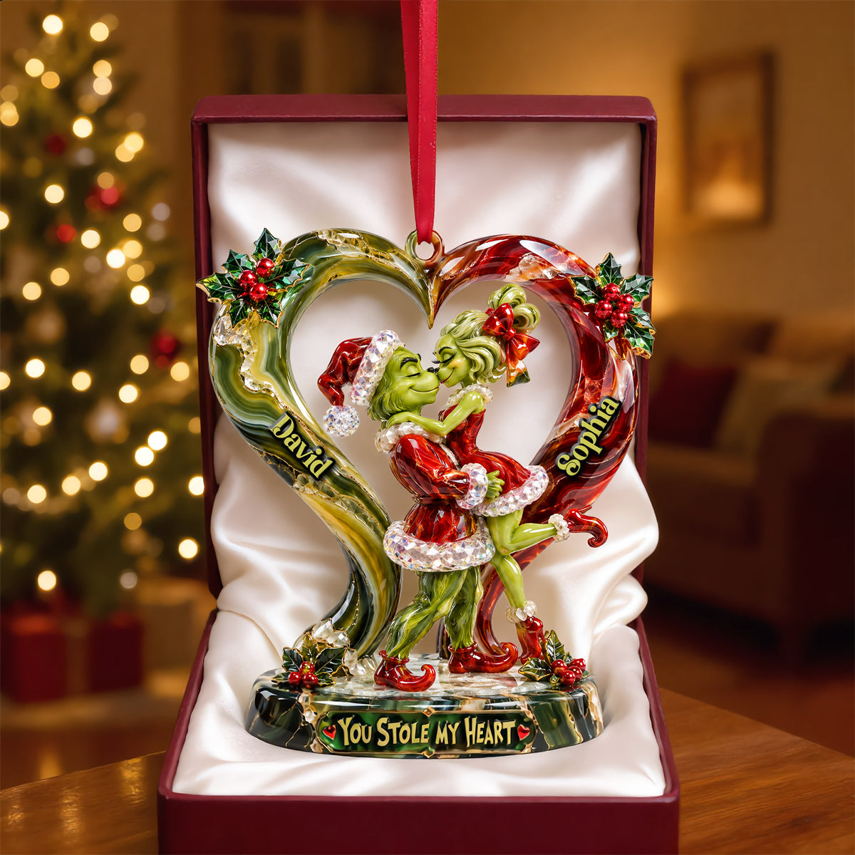 Stole My Heart Couple Christmas Ornament - Personalized Gifts For Couple 09qhtn191026-Homacus