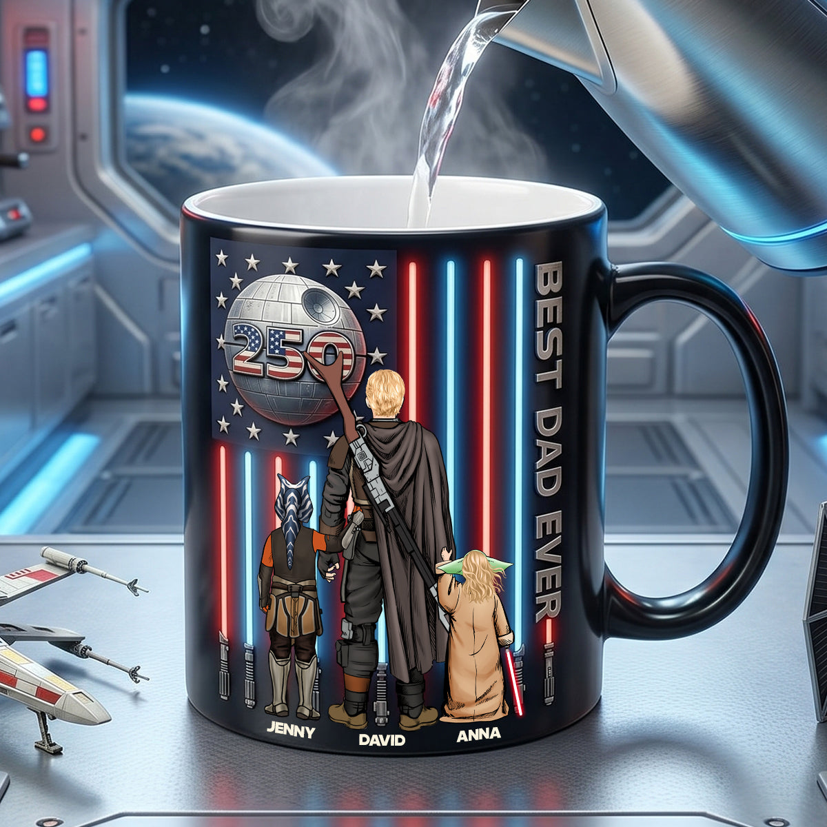 Best Dad Ever Magic Mug - Personalized Gifts For Patriotic Dad 02NATN050526-Homacus