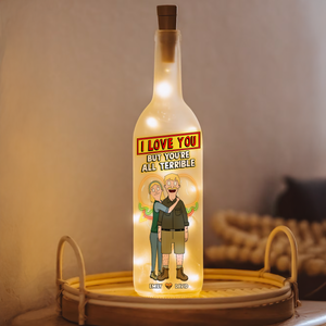 Personalized Gifts For Couple Bottle Lamp I Love You 03ohpu130225hg-Homacus