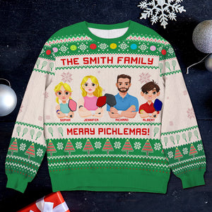 Personalized Christmas Gifts For Family Love Pickleball Ugly Sweater 01KAQN041024PA-Homacus