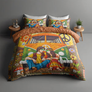 Personalized Gifts For Hippie Couple Quilt Bedding Set Special Line 04tgtn100125-Homacus