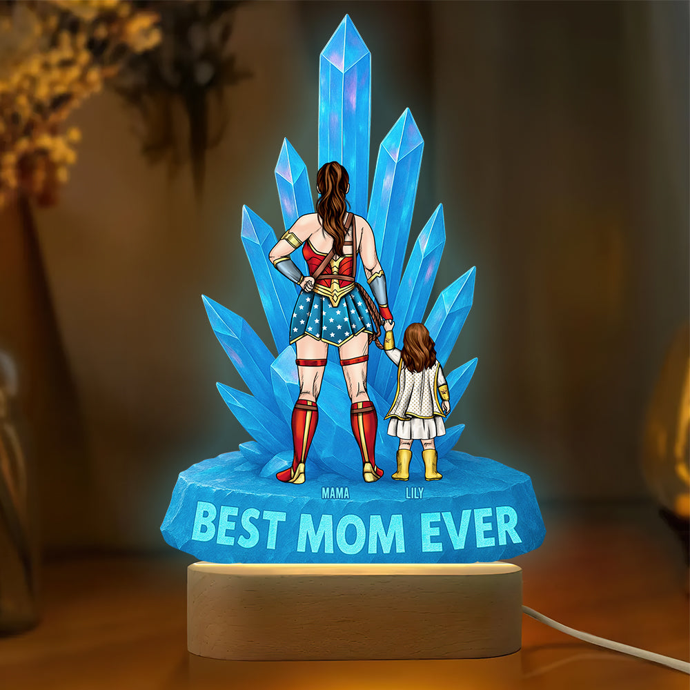 Super Mom LED Light Personalized Gifts For Mom 051OHDT190425PA-Homacus