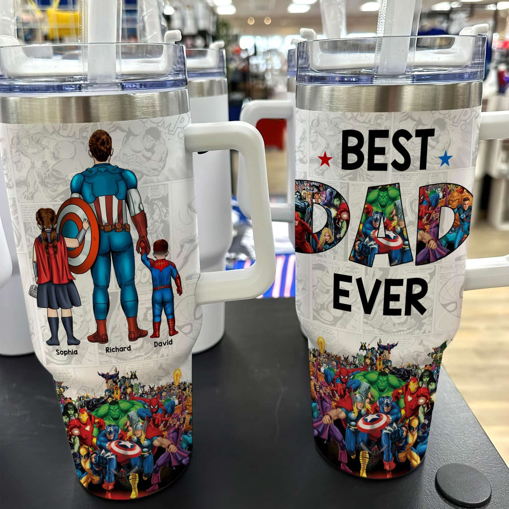 Best Dad Ever Tumbler Personalized Gifts For Father's Day-Homacus