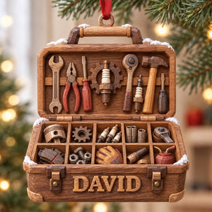 Mechanic Tool Box Acrylic Ornament - Personalized Gifts For Mechanic 01tttn101026-Homacus