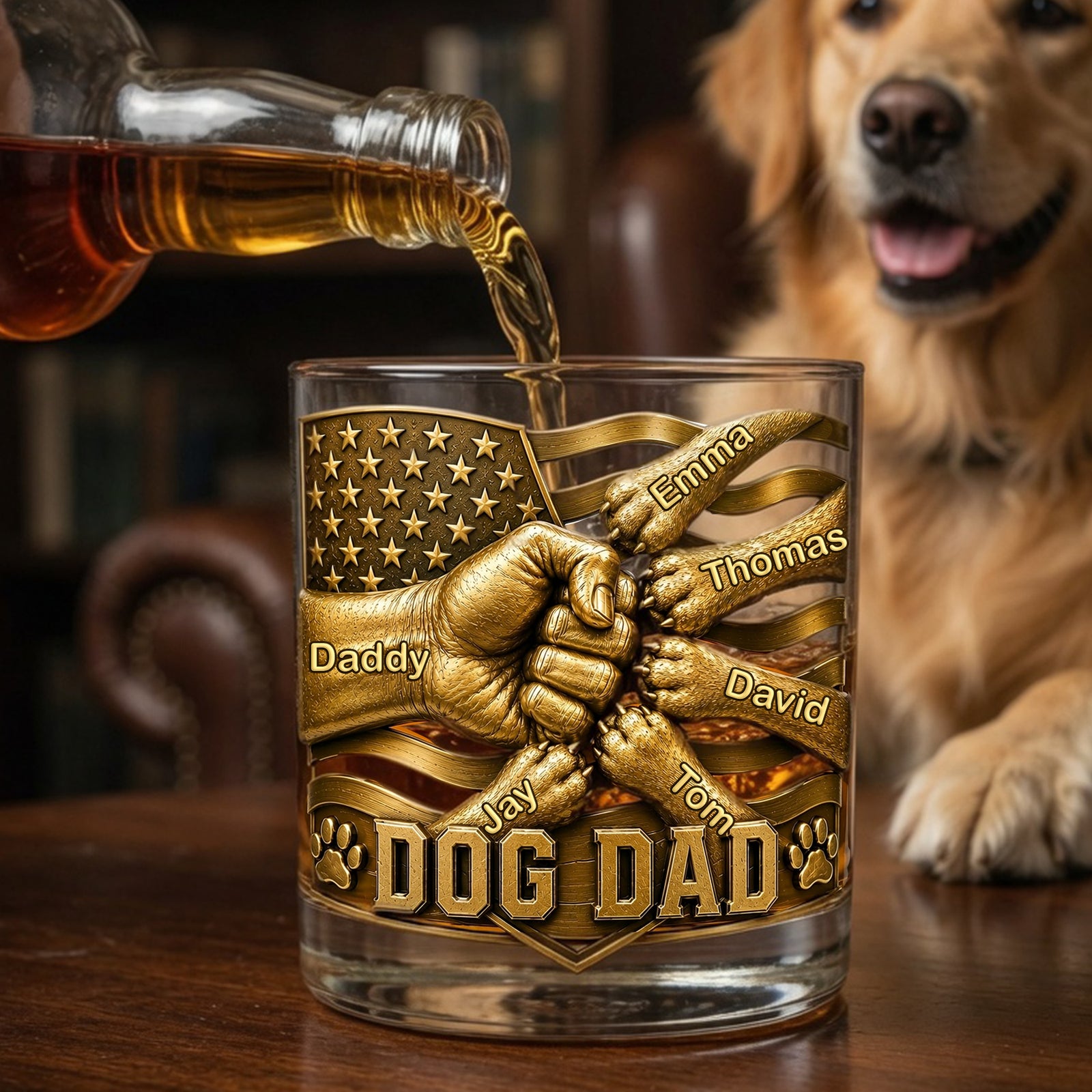 Dog Dad Drinking Glass - Personalized Gifts For Dads 03nalu190526-Homacus