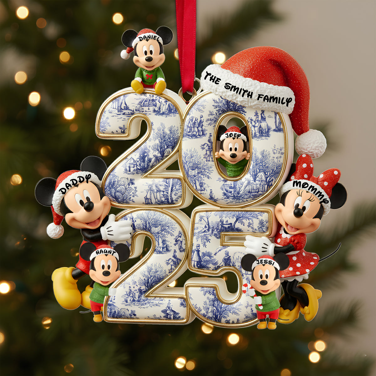 Adorable Family Christmas Acrylic Ornament - Personalized Gifts For Family 03TOLU300925-Homacus