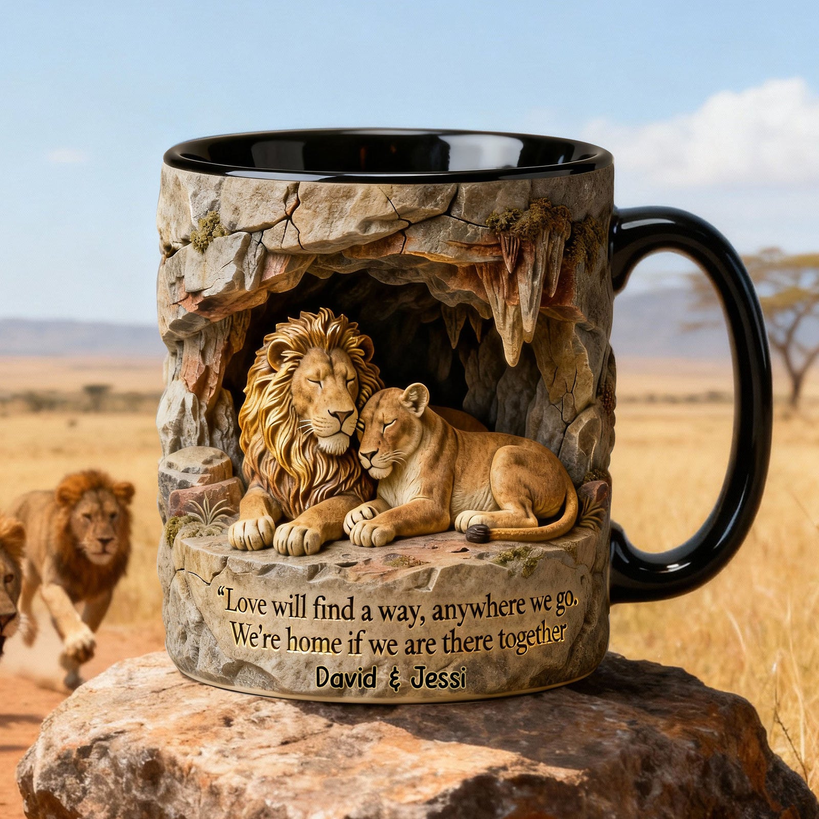 Romantic Wildlife Couple Coffee Mug – Personalized Gifts For Couple 05hylu130126-Homacus