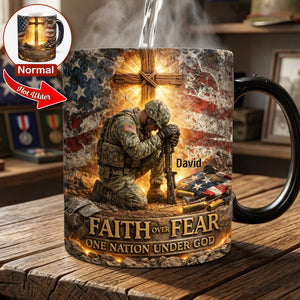 Faith Over Fear Magic Coffee Mug - Personalized Gifts For Veteran 04TOLU280326