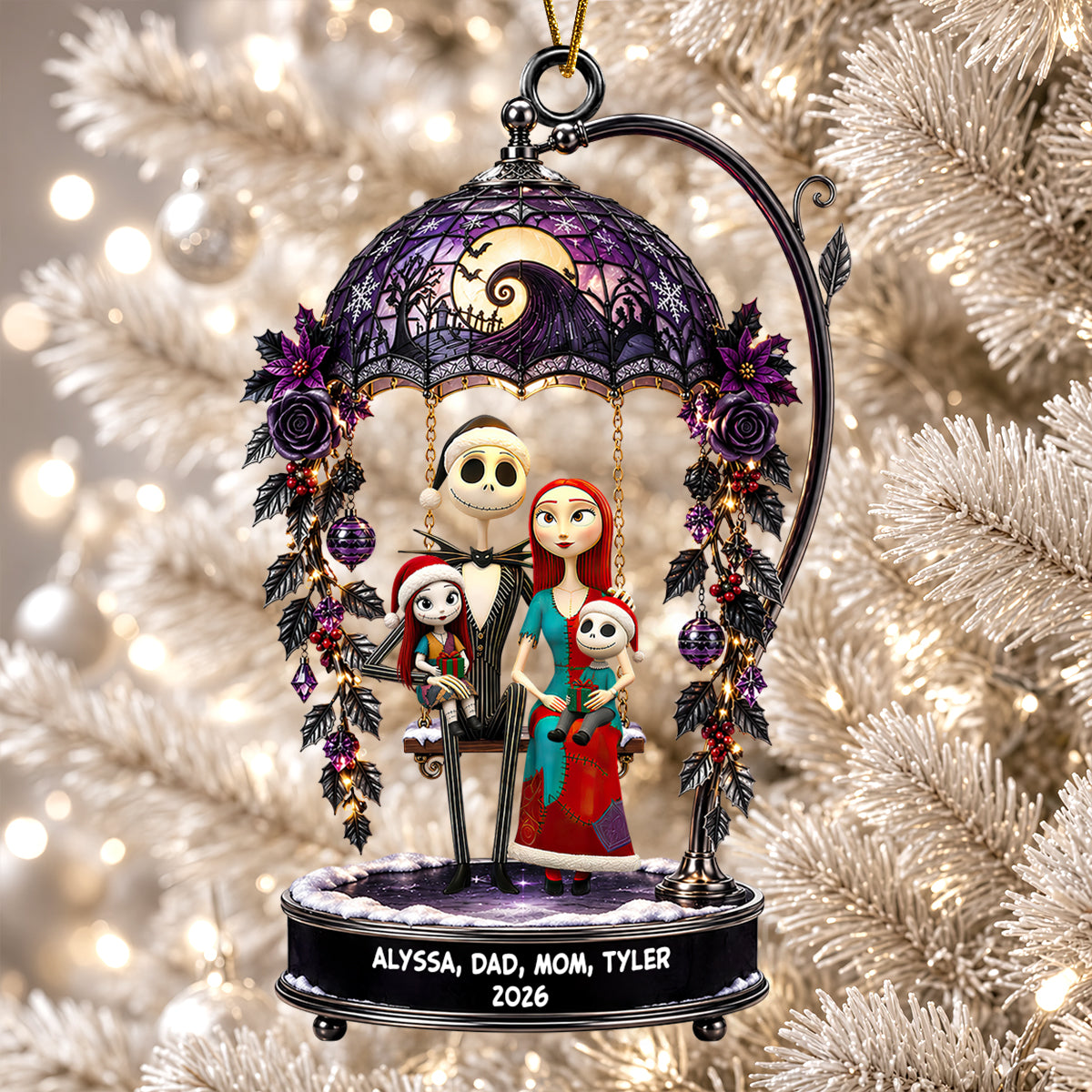 Cute Spooky Family Acrylic Ornament - Personalized Christmas Gifts For Family 02ohdt031026-Homacus