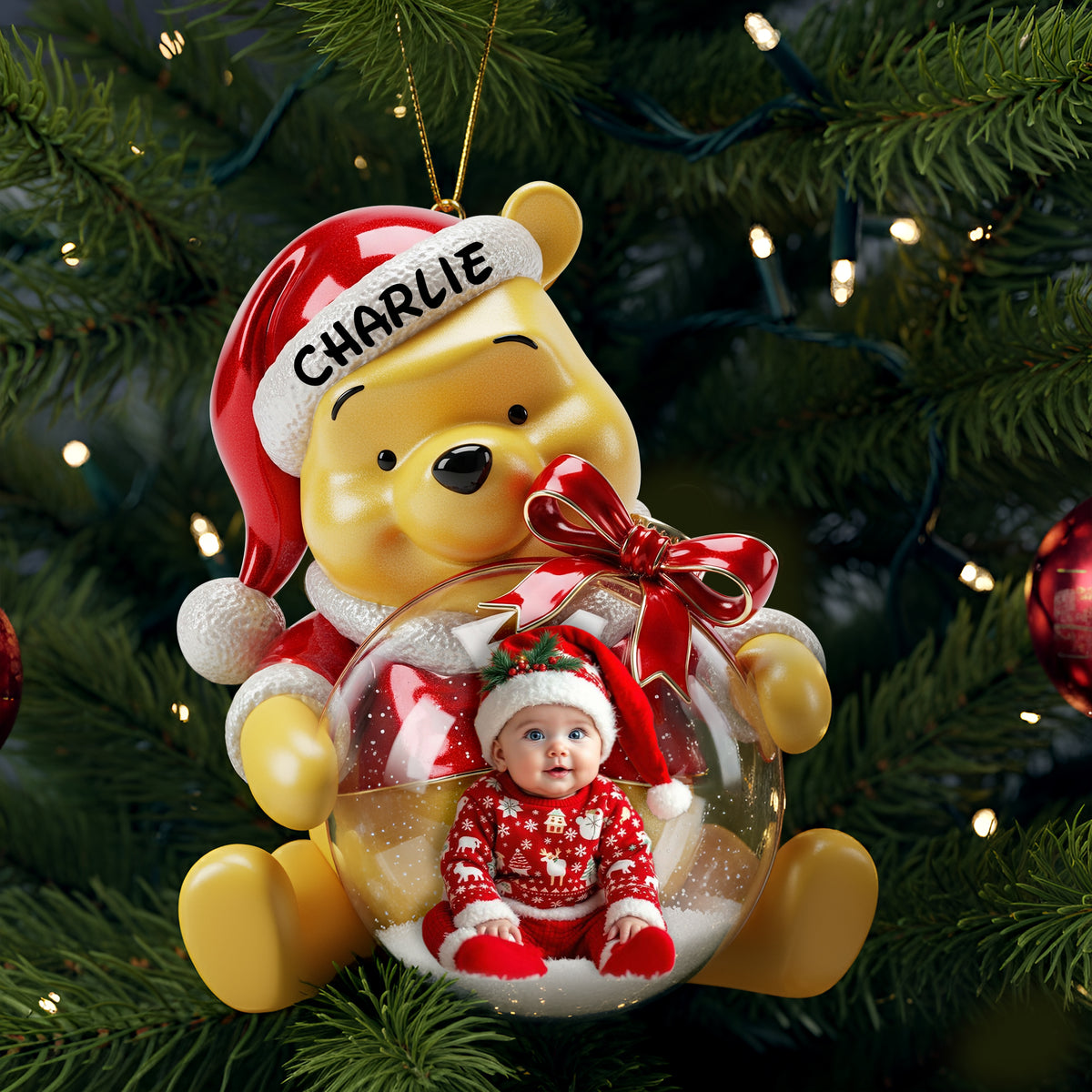 Custom Photo Baby Ornament - Personalized Gift For Baby Christmas Ornament 01PGLU01125-Homacus