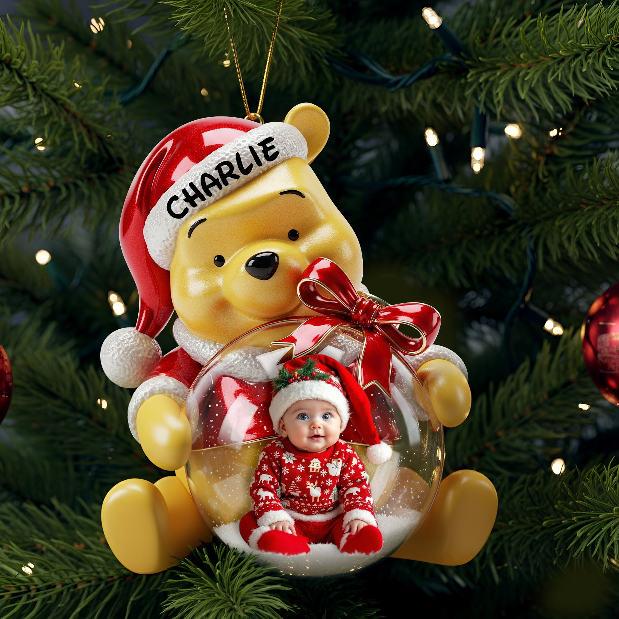 Custom Photo Baby Ornament - Personalized Gift For Baby Christmas Ornament 01PGLU01125-Homacus