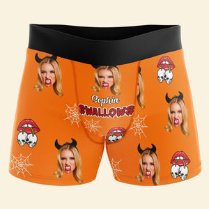 Personalized Gifts For Couple Boxer Briefs Halloween Custom Face Photo 01XQMH160824-Homacus