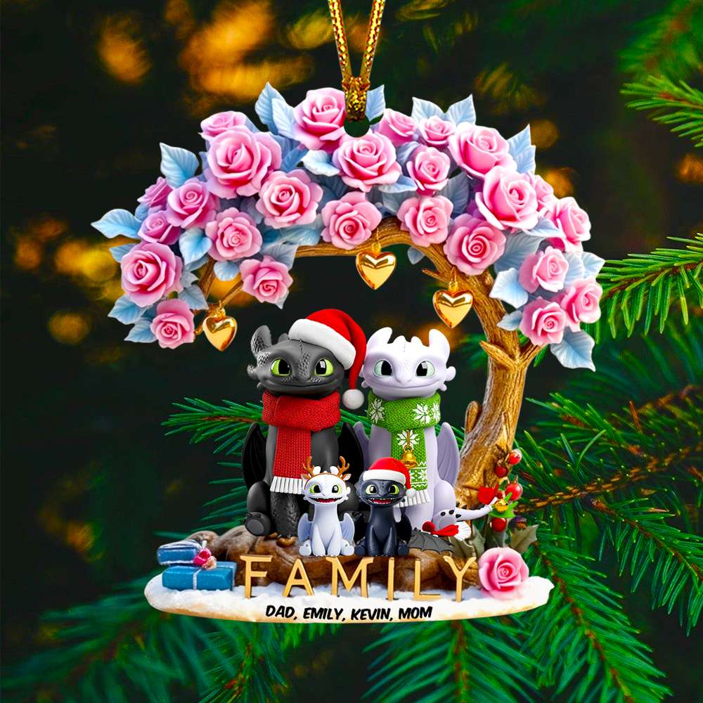 Smiling Family Christmas Ornament Personalized Gifts For Family 02TGDT120825-Homacus