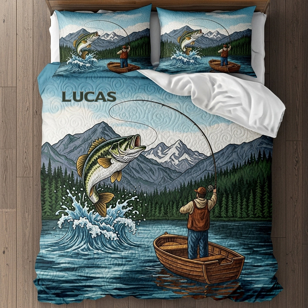 Personalized Gifts For Fishing Lovers Quilt Bedding Set Special Line 04totn150725-Homacus