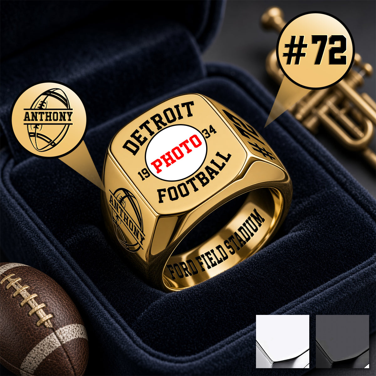 Your Favorite Team Engraved Ring - Personalized Gifts For Sport Lovers 02hudh080926-Homacus