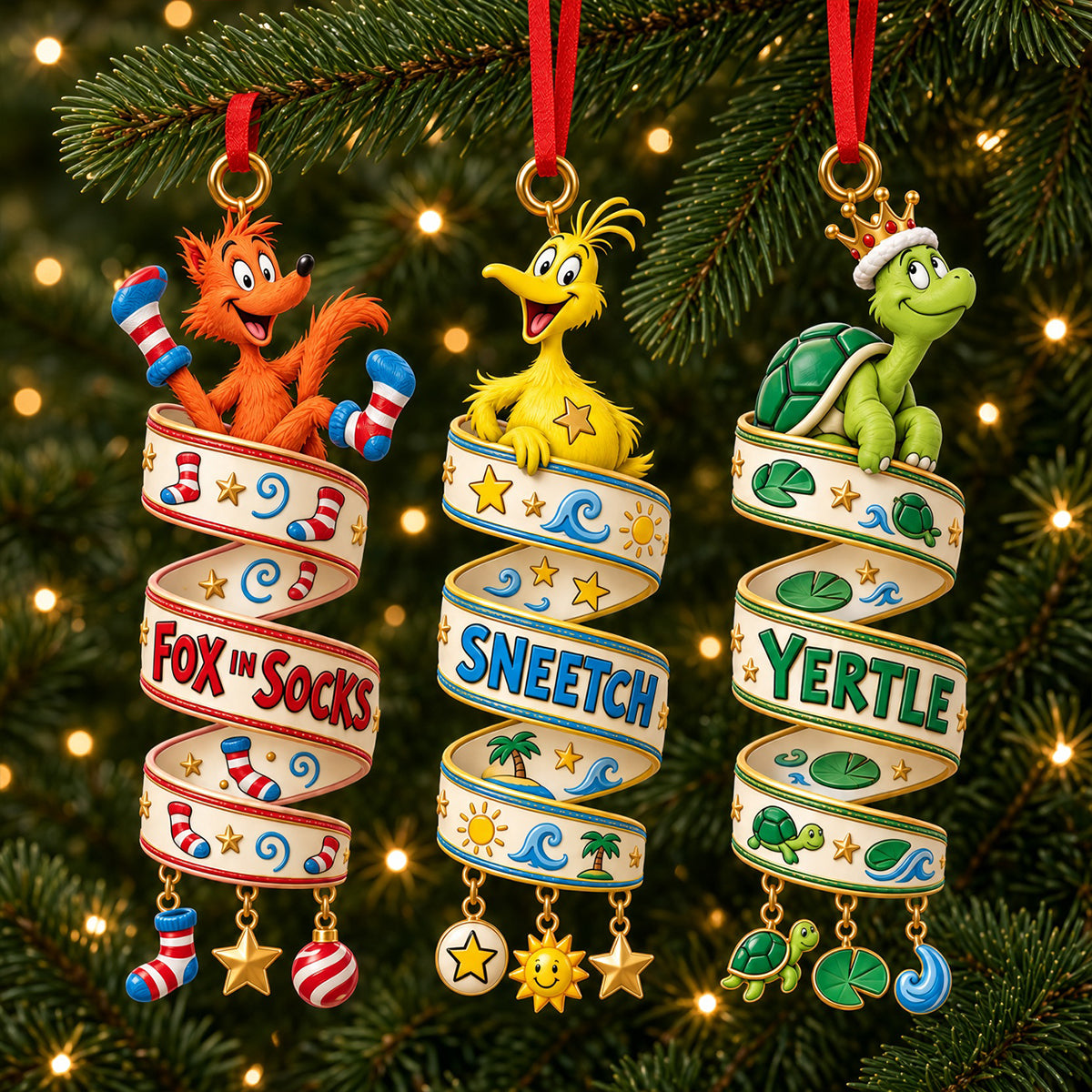 Iconic Book Characters Christmas Ornament - Personalized Gifts For Book Lovers 02padh101026-Homacus